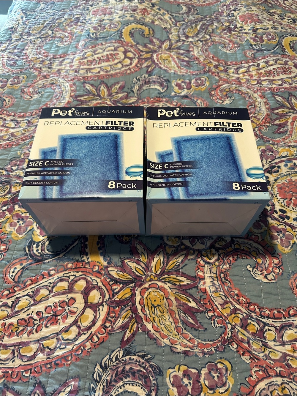 Pet Faves Blue Aquarium Replacement Filter Cartridge - Size C (16 Pack)